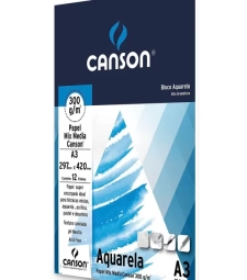 Imagem de capa de Bloco Aquarela A3 300 G/m² Com 12 Folhas  - Canson