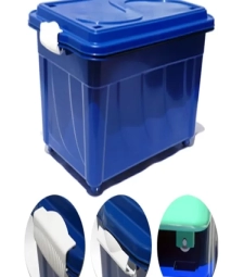Imagem de capa de Caixa Organizadora PlÁstica Cores Diversas Com Tampa 60lt - Agraplast 642