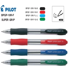 Imagem de capa de Caneta Esf RetrÁtil Azul Super Grip Ponta Fina 0.7mm - Caixa Com 12 Unid - Pilot