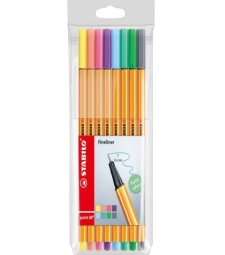 Imagem de capa de Estojo Stabilo Point 88 Fine Com 8 Cores Pastel - Sertic