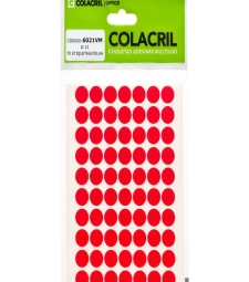 Imagem de capa de Etiqueta Adesiva Multiuso Redonda 13mm Vermelho - Colacril - 6021vm