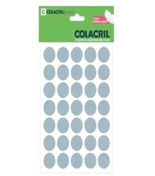 Imagem de capa de Etiqueta Adesiva Multiuso Redonda 19mm Prata - Colacril - 6001pt