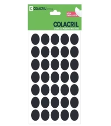 Imagem de capa de Etiqueta Adesiva Multiuso Redonda 19mm Preta - Colacril - 6001pr