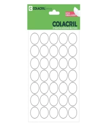 Imagem de capa de Etiqueta Adesiva Multiuso Redonda 19mm Transparente - Colacril - 6001tr
