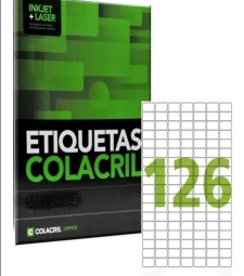 Imagem de capa de Etiqueta Adesiva A4 26mm X 15mm 126 Etiq. P/folha Pacote Com 25 Folhas - Colacri
