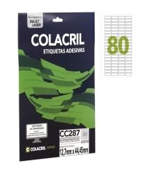 Imagem de capa de Etiqueta Adesiva Carta 12,7mm X 44,45mm 80 Etiq. P/folha Pacote Com 25 Folhas - 