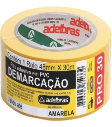 Imagem de capa de Fita Adesiva DemarcaÇÃo 48mm X 30mt Amarela - Adelbras - 0803050002   