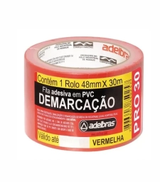 Imagem de capa de Fita Adesiva DemarcaÇÃo 48mm X 30mt Vermelho - Adelbras - 0803050010