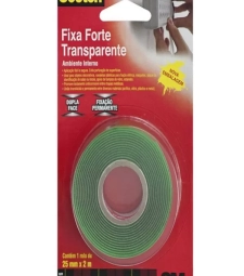 Imagem de capa de Fita Dupla Face Espuma Scotch Fixa Forte 25mm X 2mt Transp - 3m