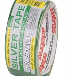 Imagem de capa de Fita Adesiva Multiuso 48mm X 5m Silver Tape Verde - Adelbras - 0803080008    