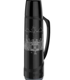 Imagem de capa de Garrafa TÉrmica Cristal 1l Preta Decorada - Soprano 
