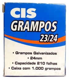 Imagem de capa de Grampo Para Grampeador 23/24 Galvanizado Com 1000 - Sertic