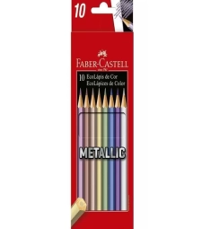 Imagem de capa de Lapis De Cor MetÁlico 10 Cores - Faber Castell - 120410g