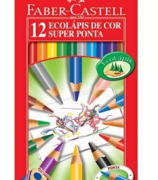 Imagem de capa de LÁpis De Cor 12 Cores Super Ponta Triangular - Faber Castell 120512sp