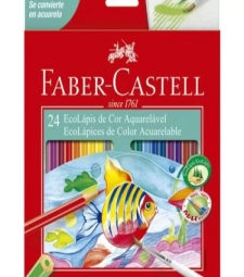 Imagem de capa de LÁpis De Cor 24 Cores EcolÁpis AquarelÁvel - Faber-castell - 120224g        