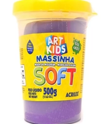 Imagem de capa de Massa De Modelar Soft 500g Violeta - Acrilex - 073500516