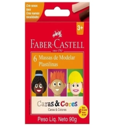 Imagem de capa de Massa De Modelar 6 Cores Caras & Cores - Faber Castell - 22.0306cc
