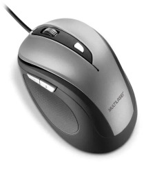 Imagem de capa de Mouse Com Fio Comfort Preto/cinza Usb - Multilaser - Mo242