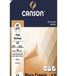 Imagem de capa de Bloco De Papel Manteiga Croquis 41g/m² A3 Com 50 Folhas - Canson - 6667047