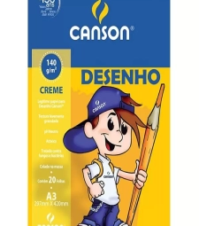 Imagem de capa de Bloco Canson Desenho Tamanho A3 140g Creme Com 20fls - Canson