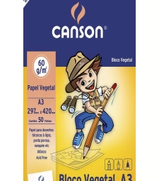 Imagem de capa de Bloco De Papel Vegetal Escolar A3 60g/m² Com 50 Folhas - Canson - 66667080