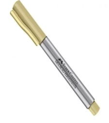 Imagem de capa de Marcador Permanente Multiuso Dourado 1.0mm - Faber Castell