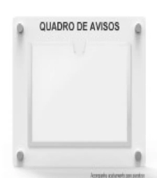 Imagem de capa de Porta Aviso Horizontal A4 Branco