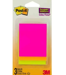 Imagem de capa de Bloco Adesivo Post It Cascata 76mm X 76mm Com 135 Folhas - 3m