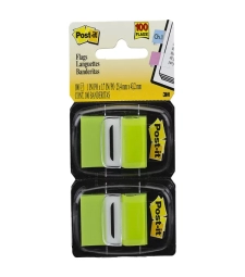 Imagem de capa de Marcador De PÁgina Adesivo 25mm X 43mm  Flags Verde Com 100 Folhas - 3m