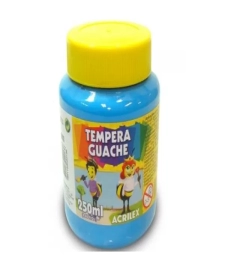 Imagem de capa de Tinta Guache 250ml Azul Turquesa Pacote Com 3un - Acrilex - 503