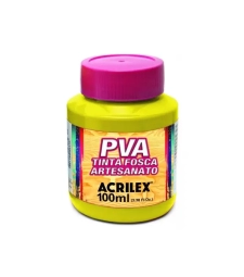 Imagem de capa de Tinta Pva Fosca Para Artesanato 100ml Amarelo - Acrilex - 504