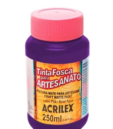 Imagem de capa de Tinta Pva Fosca Para Artesanato 250ml Violeta - Acrilex 516