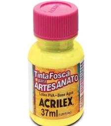 Imagem de capa de Tinta Pva Fosca Para Artesanato 37ml Amarelo LimÃo - Acrilex 504