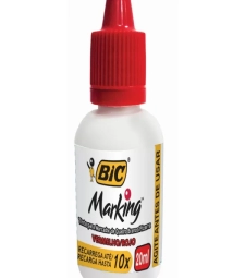 Imagem de capa de Tinta Para Pincel De Quadro Branco - Vermelho 20ml Marking - Bic