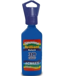 Imagem de capa de Tinta Dimensional Relevo Brilhante 35ml Azul Turquesa - Acrilex 501