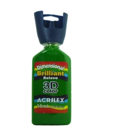 Imagem de capa de Tinta Dimensional Relevo Brilhante 35ml Verde Musgo - Acrilex 513