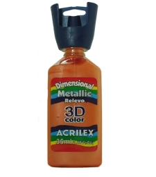 Imagem de capa de Tinta Dimensional Relevo Brilhante 35ml Laranja - Acrilex 517