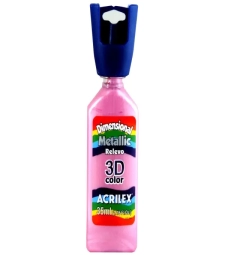 Imagem de capa de Tinta Dimensional Relevo Metallic 35ml Rosa - Acrilex 554