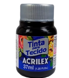 Imagem de capa de Tinta Para Tecido Fosca 37ml Preto - Acrilex 520