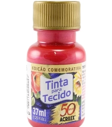 Imagem de capa de Tinta Para Tecido MetÁlica 37ml Cereja - Acrilex 826